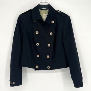Pauw Jacket Womens 2 Military Double Breasted Navy Blue Traditional